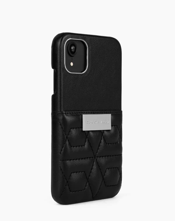 Statement Case iPhone 11 / XR Quilted Black Mini Pocket Black