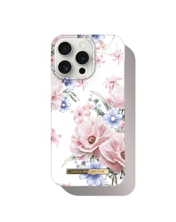 Printed Case MagSafe iPhone 15 Pro Max Floral Romance Vit
