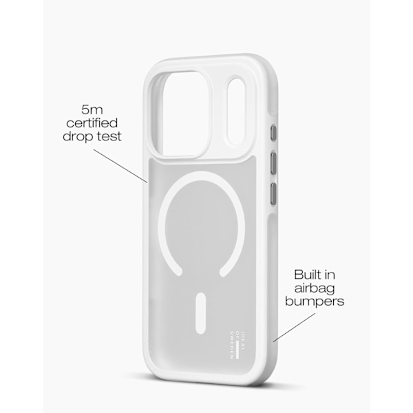 Ideal Bumper Case MagSafe iPhone 17 Pro Cloudy White Vit