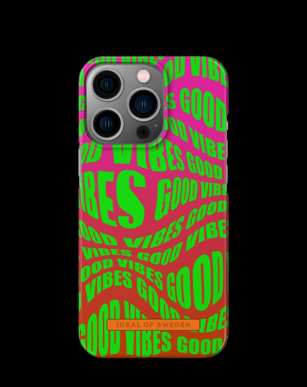 Printed Case iPhone 13 Pro Good Vibes Green