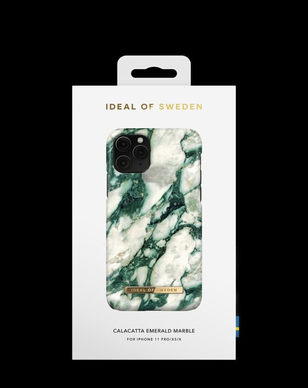 Printed Case iPhone 11 Pro / XS / X Calacatta Emerald Marble Green