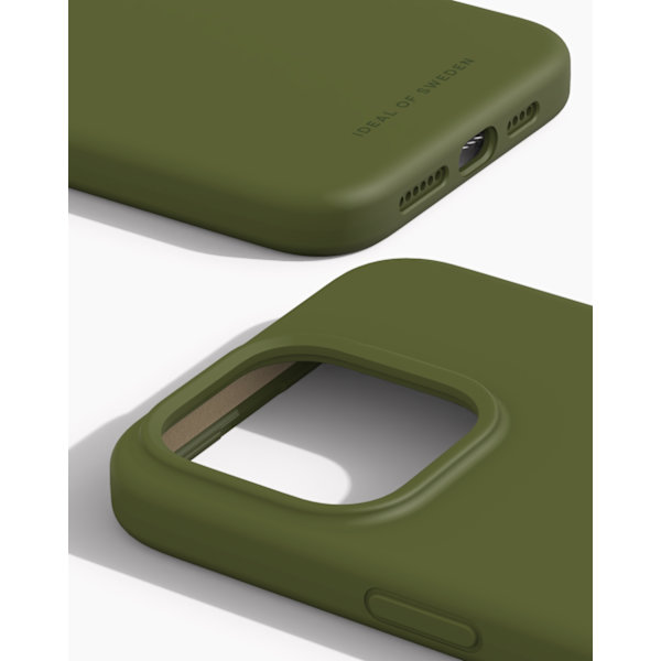 Silicone Case iPhone 15 Pro Max Khaki Grön