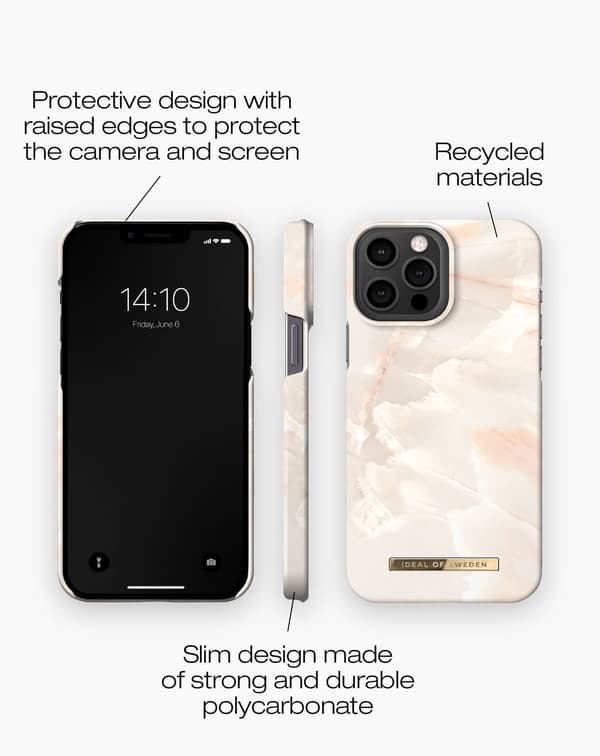 Printed Case iPhone 12 Pro Max / 13 Pro Max Rose Pearl Marble Pink