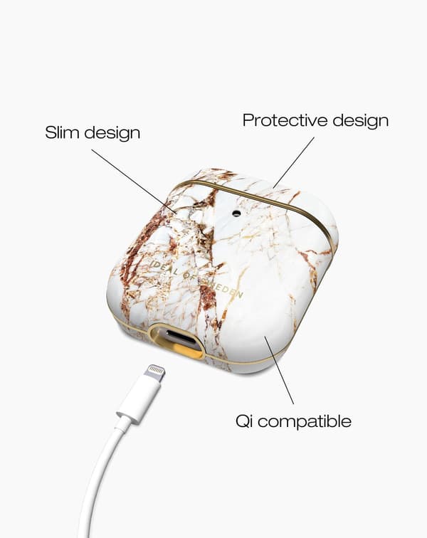 Printed AirPods Case Carrara Gold