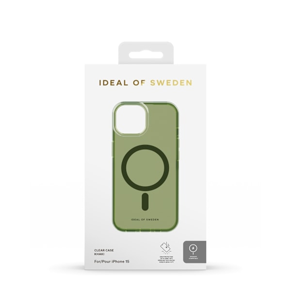 Clear Case MagSafe iPhone 13 / 14 / 15 / 16e Khaki Green