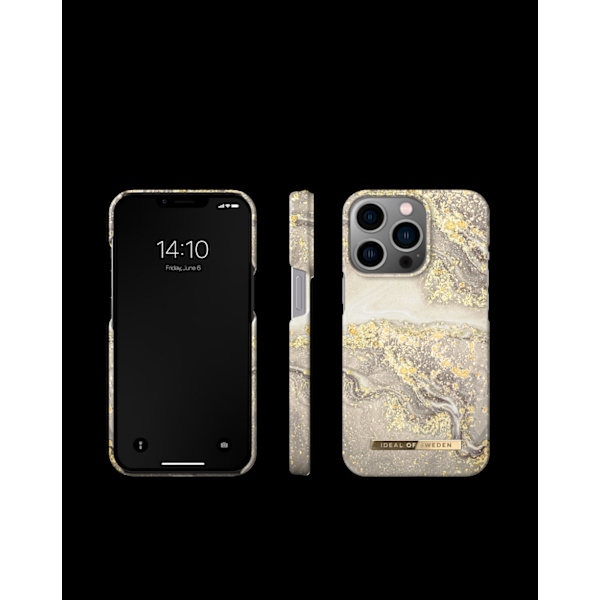 Printed Case iPhone 13 Pro Sparkle Greige Marble Grey