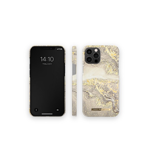 Printed Case iPhone 12 Pro Max Sparkle Greige Marble