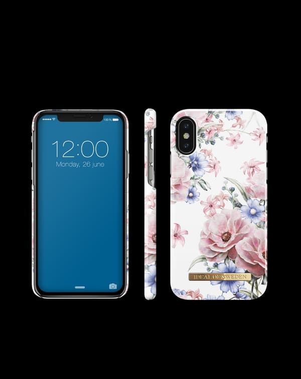 Printed Case iPhone X Floral Romance White