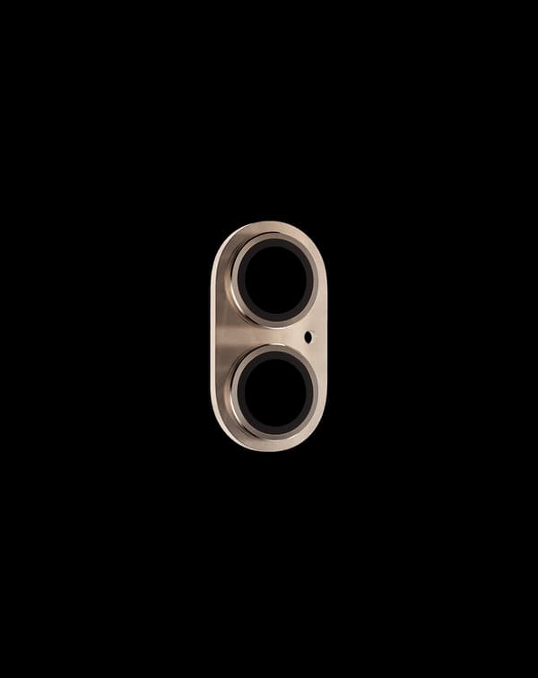 Camera Lens Protector 3D iPhone 17 Aluminium Gold Guld