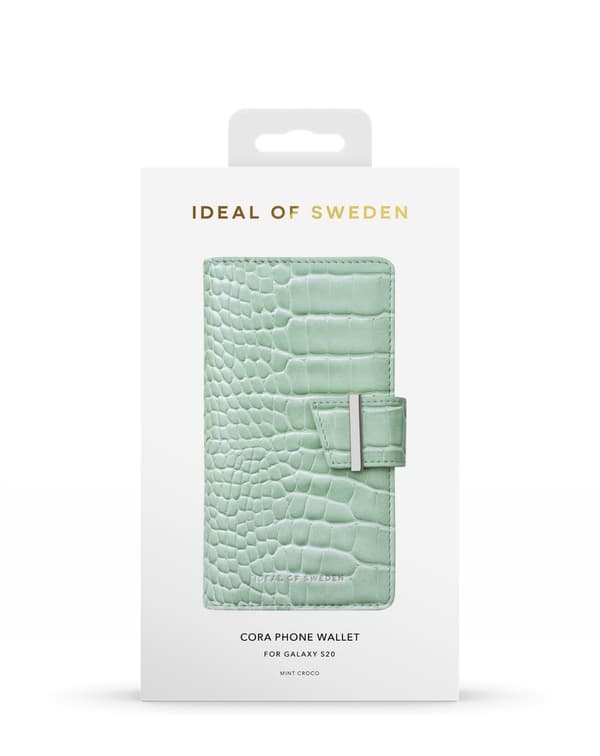 Cora Phone Wallet Galaxy S20 Mint Croco Green
