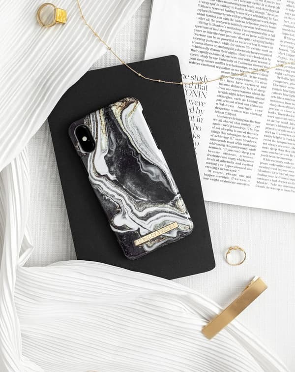 Printed Case iPhone 11 Pro Max / XS Max Golden Ash Marble Black