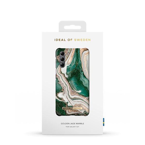 Printed Case Galaxy S21 Golden Jade Marble