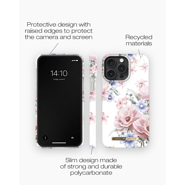 Printed Case iPhone 15 Pro Max Floral Romance Vit