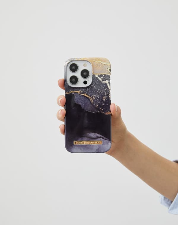 Printed Case MagSafe iPhone 15 Pro Golden Twilight Black