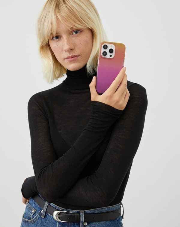 Clear Case iPhone 13 / 14 / 15 / 16e / 17e Vibrant Ombre MultiColor