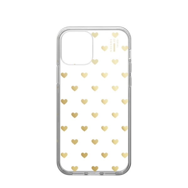 Clear Case MagSafe iPhone 12 / 12 Pro Golden Hearts Transparent
