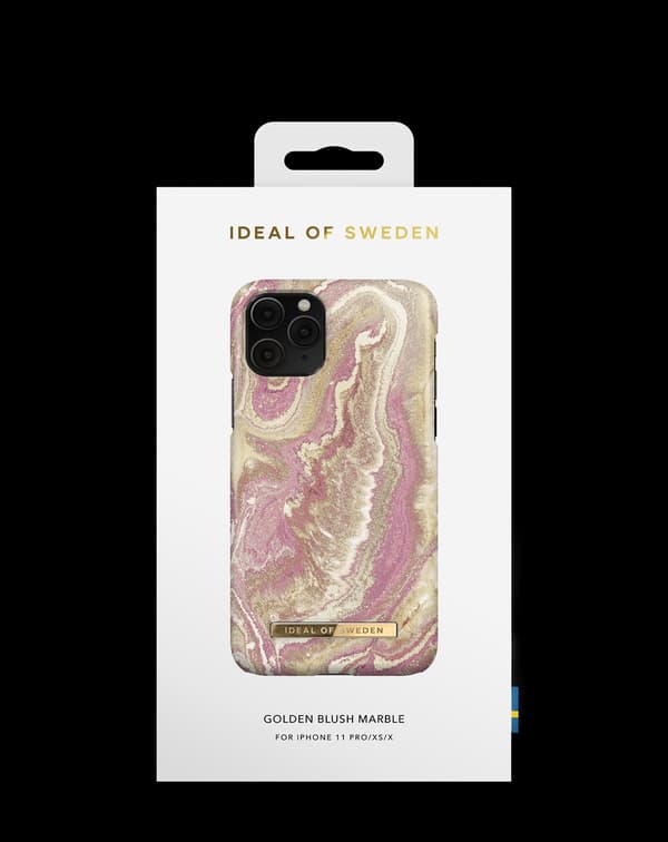 Printed Case iPhone 11 Pro / XS / X Golden Blush Marble Pink