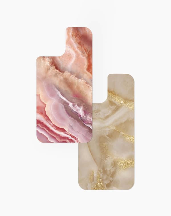 Print Pack iPhone 12 / 12 Pro / 13 / 14 / 15 / 16e / 17e Blush Pink Marble Rosa