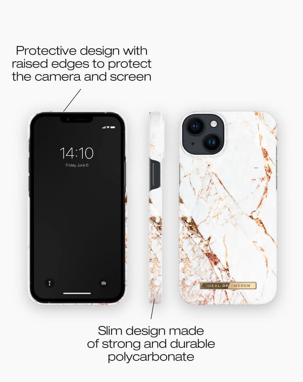 Printed Case MagSafe iPhone 14 Plus Carrara Gold Gold