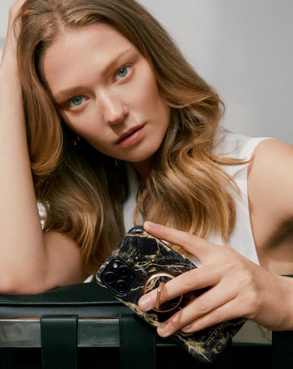 Printed Case iPhone 11 Pro Max / XS Max Golden Smoke Marble Black
