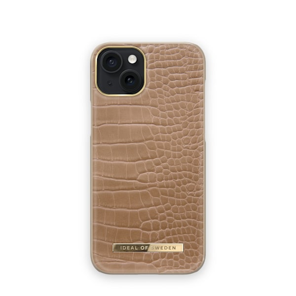 Atelier Case iPhone 15 Plus Camel Croco Beige