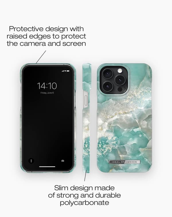 Printed Case MagSafe iPhone 15 Pro Max Azura Marble Blue
