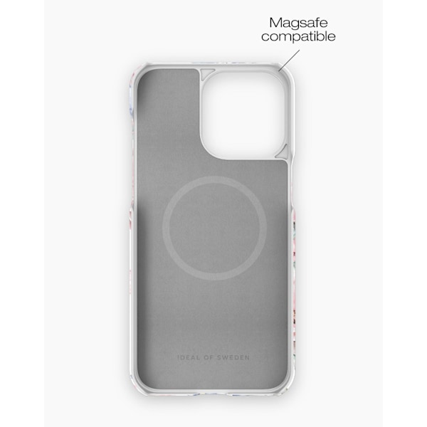 Printed Case MagSafe iPhone 15 Pro Max Floral Romance Vit