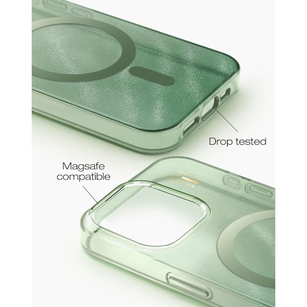 Clear Case MagSafe iPhone 15 Pro Max Sage Green