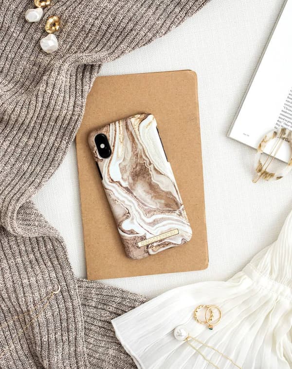 Printed Case Galaxy S20 Golden Sand Marble Beige