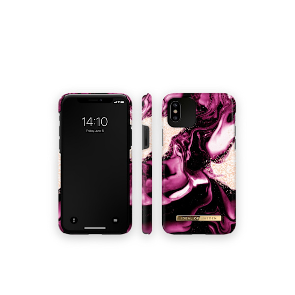 Printed Case iPhone 11 Pro / XS / X Golden Ruby Purple