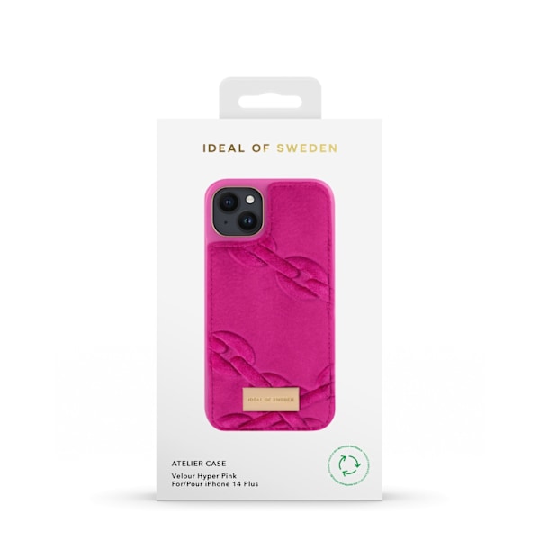 Atelier Case iPhone 14 Plus Velour Hyper Pink Atelier Case iPhone 14M Velour Hyper