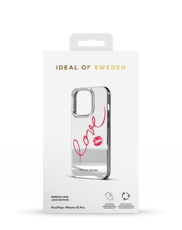 Mirror Case iPhone 15 Pro Mirror Love Edition Röd