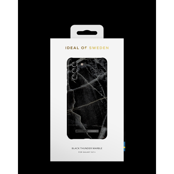 Printed Case Galaxy S21 Plus Black Thunder Marble Black