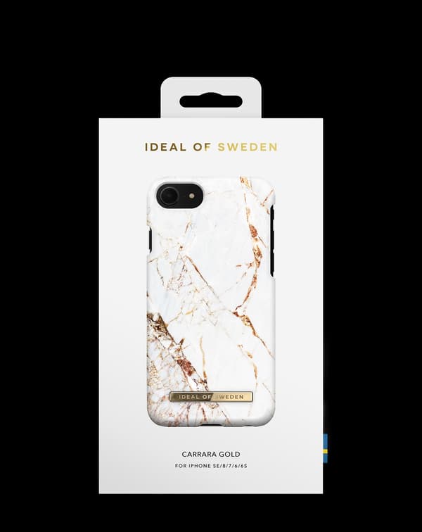 Printed Case iPhone 8 / 7 / 6 / 6S / SE Carrara Gold White