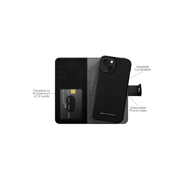 Magnet Wallet+ MagSafe iPhone 15 Black Svart