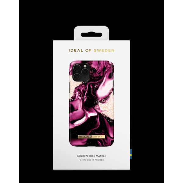 Printed Case iPhone 11 Pro / XS / X Golden Ruby Purple