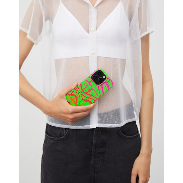 Printed Case iPhone 13 Pro Good Vibes Green