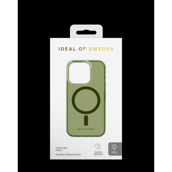 Clear Case MagSafe iPhone 15 Pro Khaki Grön