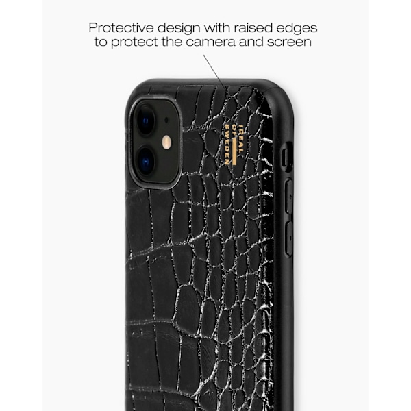 Vegan Leather Case iPhone 11 / XR Black Croco