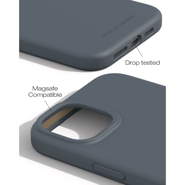 Silicone Case MagSafe iPhone 15 Plus Midnight Blue Blå