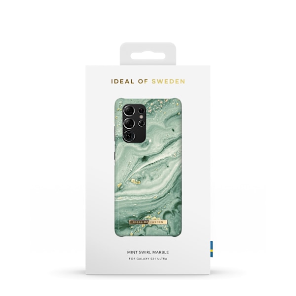 Printed Case Galaxy S21 Ultra Mint Swirl Marble