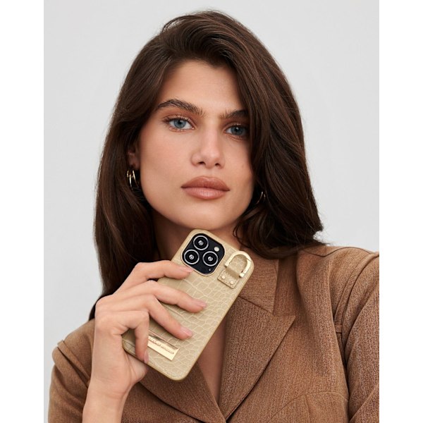 Atelier Case iPhone 13 Warm Beige Croco Beige