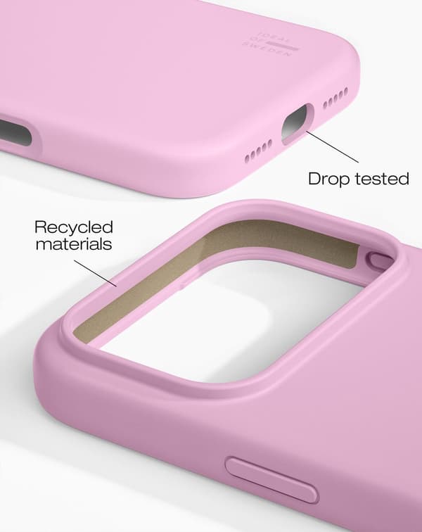 Silicone Case iPhone 17 Pro Max Bubblegum Pink Svart
