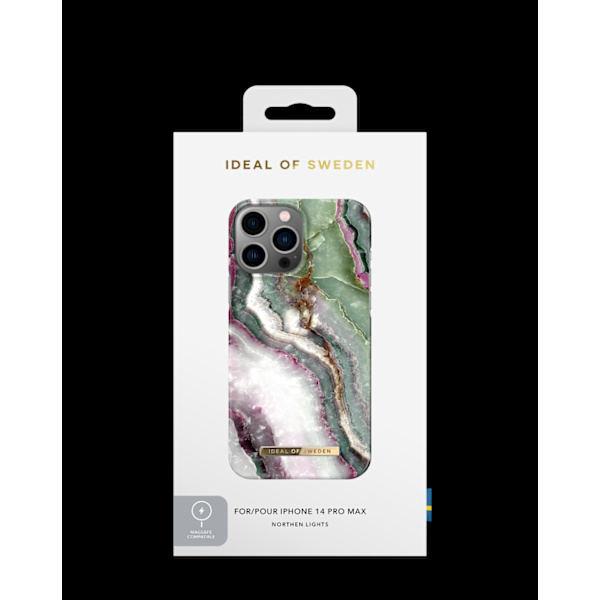 Printed Case MagSafe iPhone 14 Pro Max Northern Lights Green
