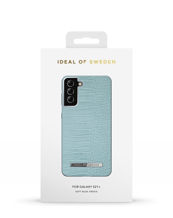 Atelier Case Galaxy S21 Plus Soft Blue Croco Blue