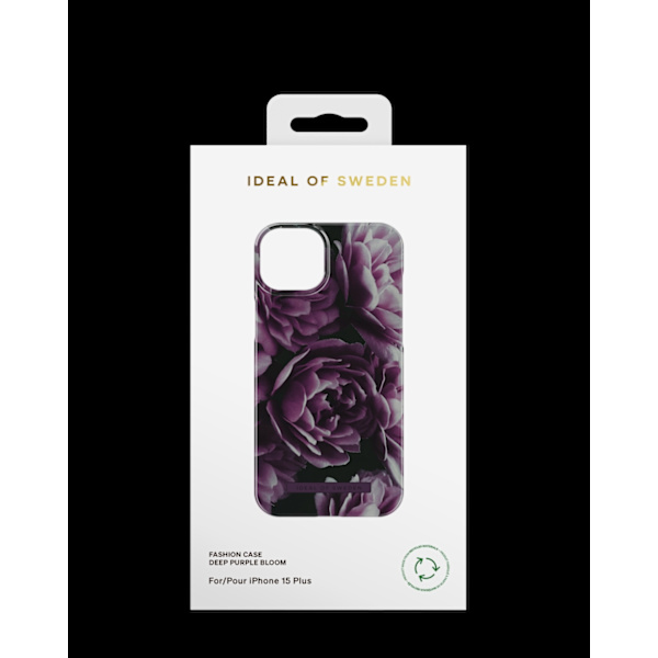 Printed Case iPhone 15 Plus Deep Purple Bloom