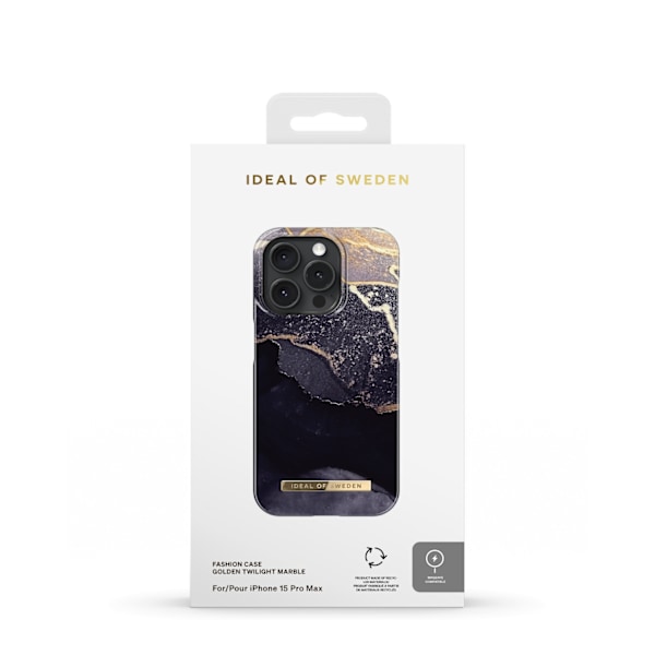 Printed Case MagSafe iPhone 15 Pro Max Golden Twilight Black