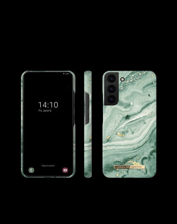 Printed Case Galaxy S22 Plus Mint Swirl Marble Green