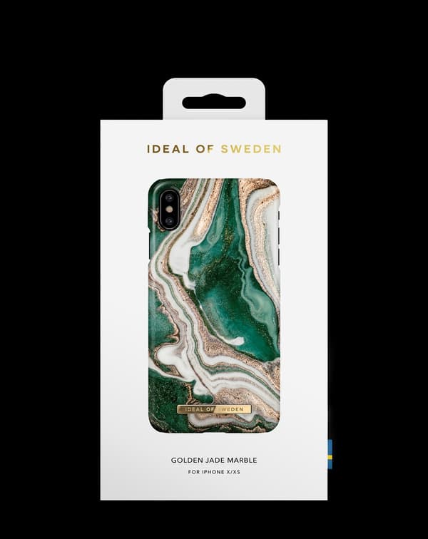 Printed Case iphone X / XS Golden Jade Marble Green