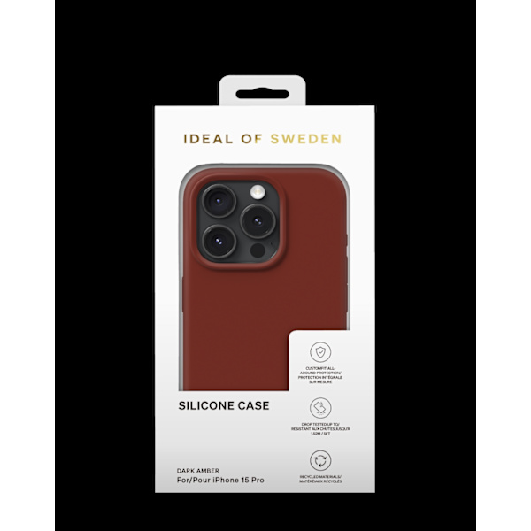 Silicone Case iPhone 15 Pro Dark Amber Brun